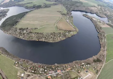 Přehrada Hracholusky - letecký snímek